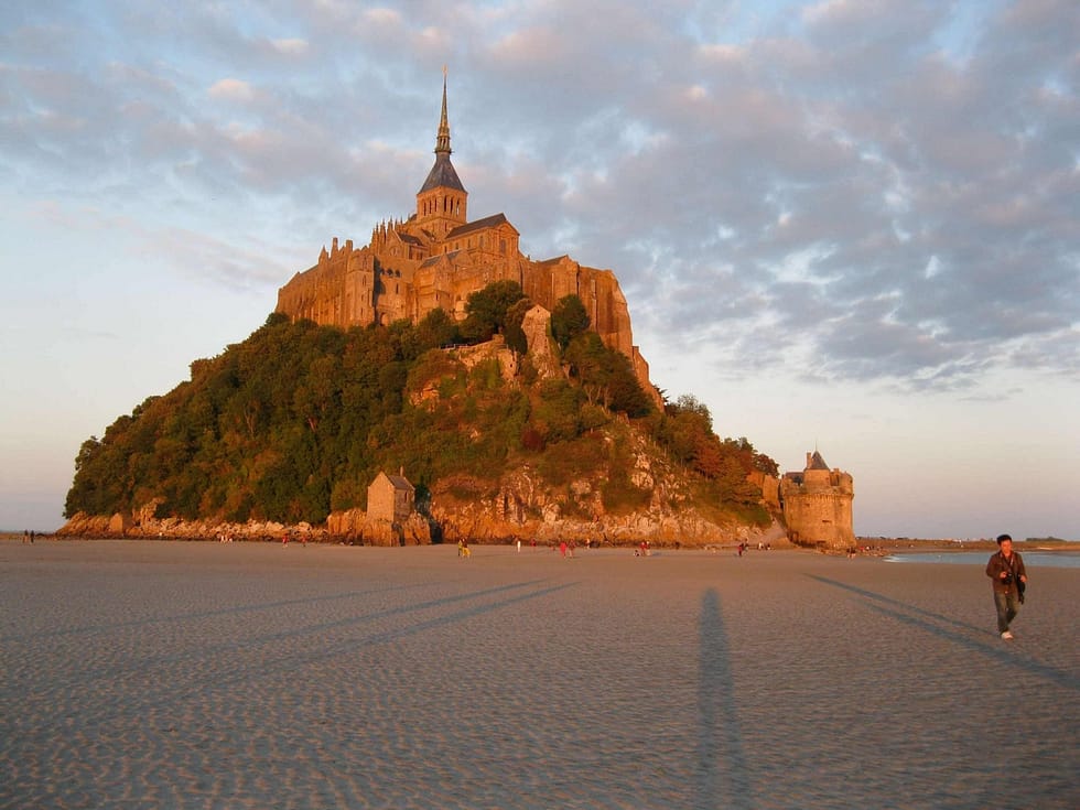 mont saint michel coucher soleil